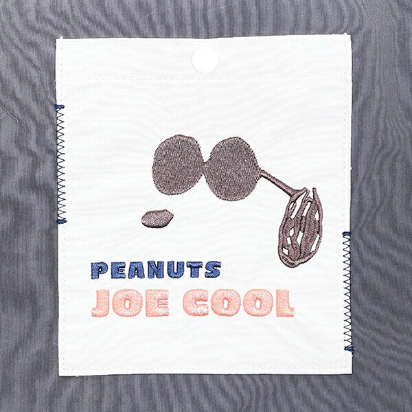 スヌーピー ワッペン ジョー・クール お出かけトートバッグ ブラック ランチ SNOOPY