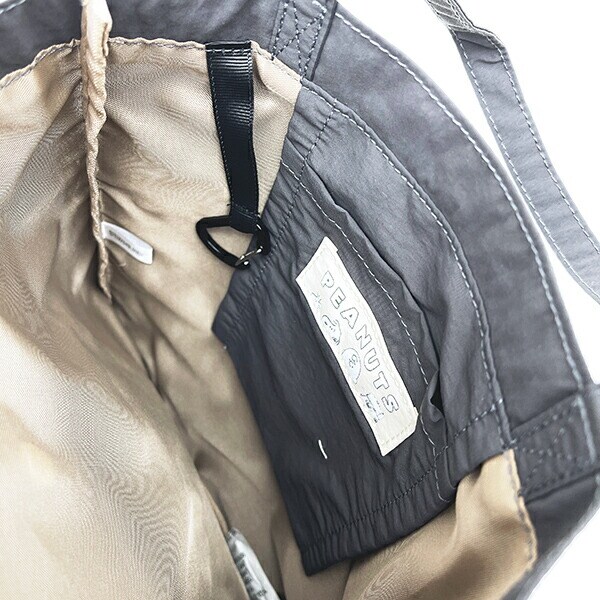 スヌーピー ワッペン ジョー・クール お出かけトートバッグ ブラック ランチ SNOOPY