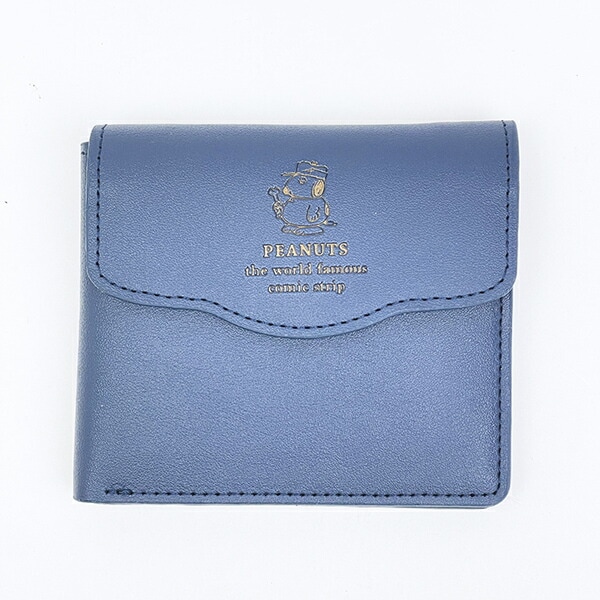 スヌーピー オラフ 折りたたみ二つ折り財布 ワンポイントエンボス SNOOPY