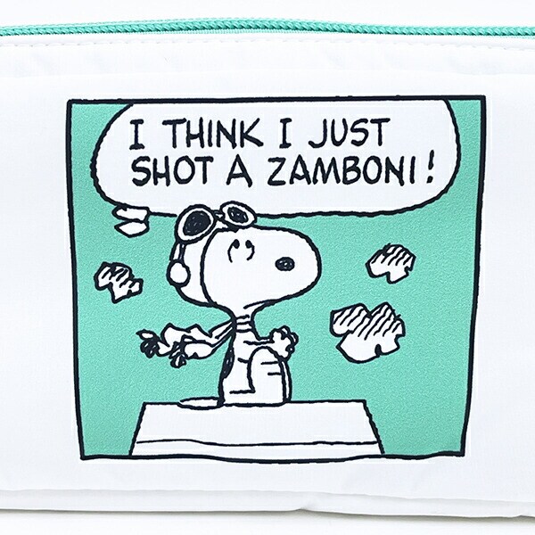 スヌーピー ポーチ (グリーン) コミック SNOOPY