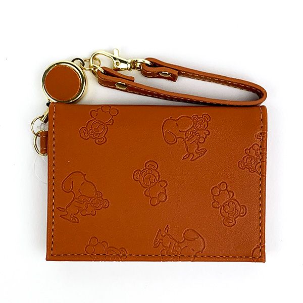 スヌーピー SNOOPY&Teddy Bear 二つ折りパスケース 定期入れ ICカード入れ