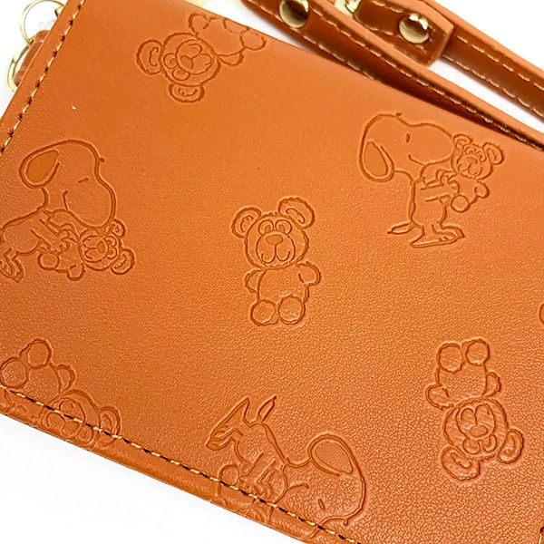 スヌーピー SNOOPY&Teddy Bear 二つ折りパスケース 定期入れ ICカード入れ