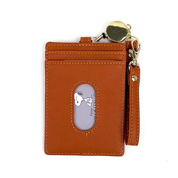 スヌーピー SNOOPY&Teddy Bear リール付きパスケース 定期入れ ICカードケース