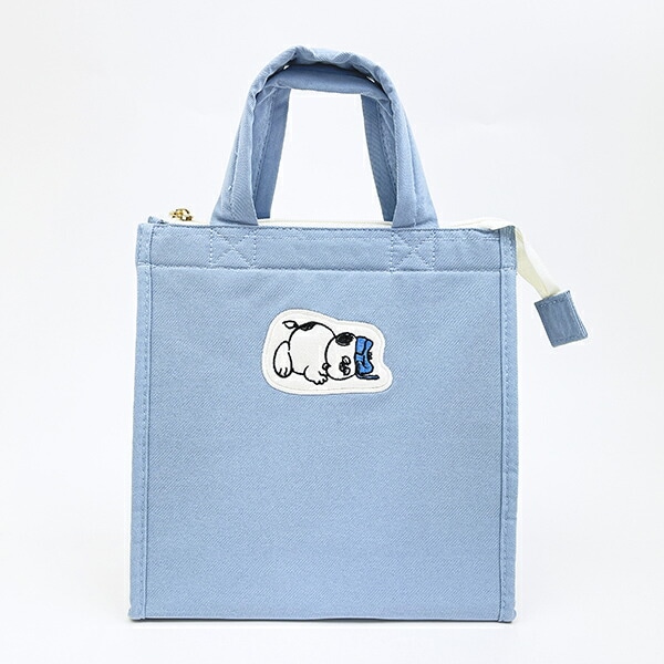 スヌーピー オラフ ランチトートバッグ ブルー アップリケ SNOOPY