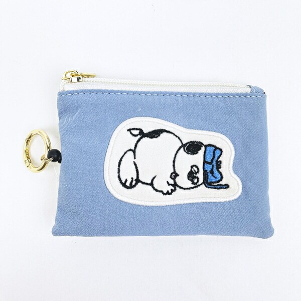 スヌーピー オラフ パスポーチ ブルー アップリケ 定期入れ SNOOPY