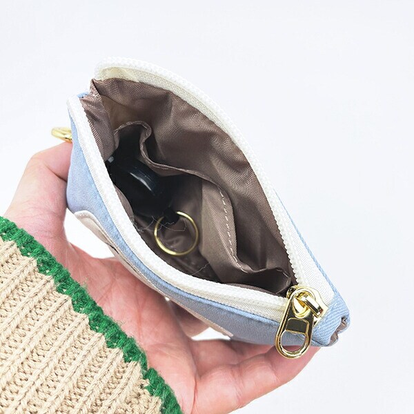 スヌーピー オラフ パスポーチ ブルー アップリケ 定期入れ SNOOPY