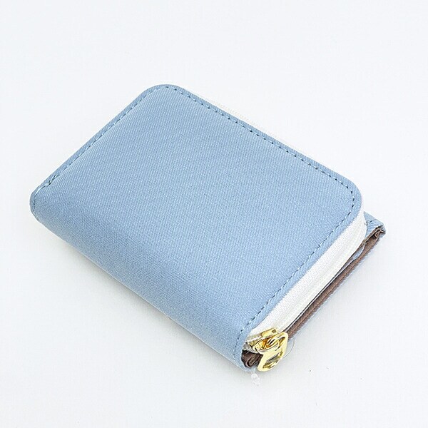 スヌーピー オラフ ファスナー三つ折り財布 アップリケ ブルー SNOOPY