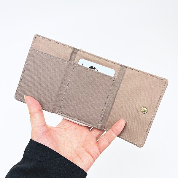 スヌーピー オラフ ファスナー三つ折り財布 アップリケ ブルー SNOOPY