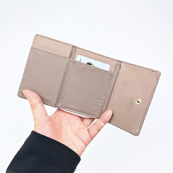 スヌーピー スヌーピー＆チャーリーブラウン ファスナー三つ折り財布 グレー SNOOPY