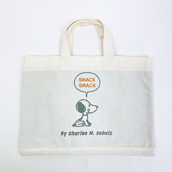 スヌーピー ミニレッスントートバッグ ホワイト SNOOPY