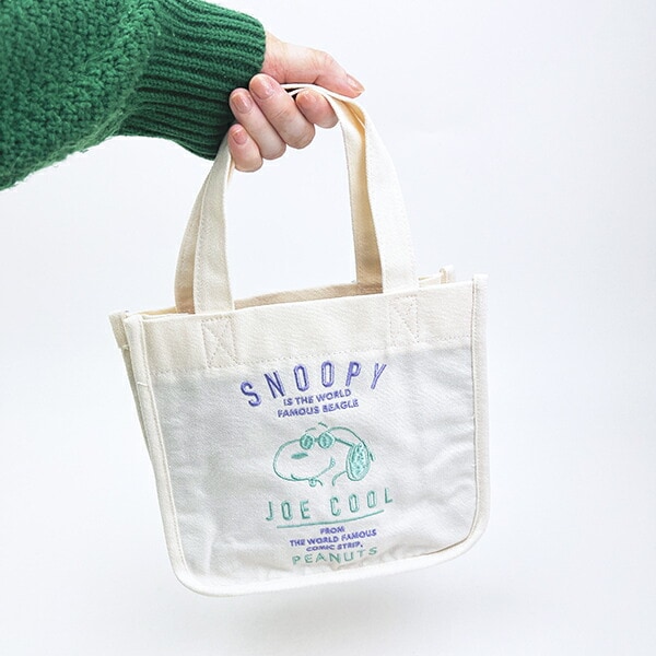 スヌーピー ジョー・クール 刺しゅうミニトートバッグ SNOOPY