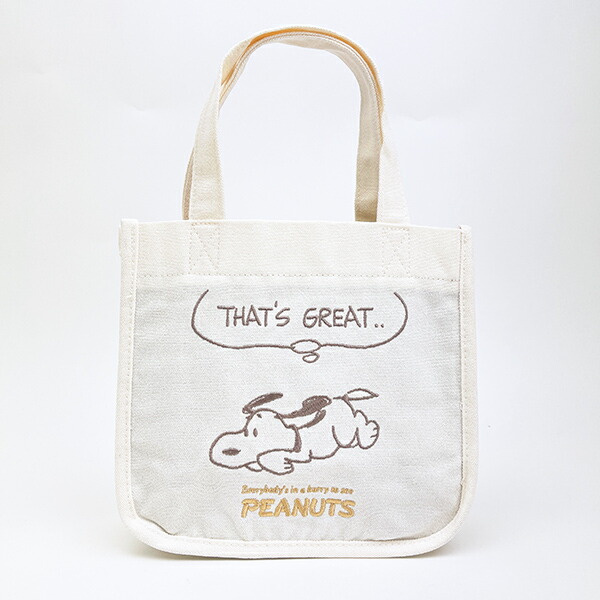 スヌーピー 刺しゅうミニトートバッグ SNOOPY