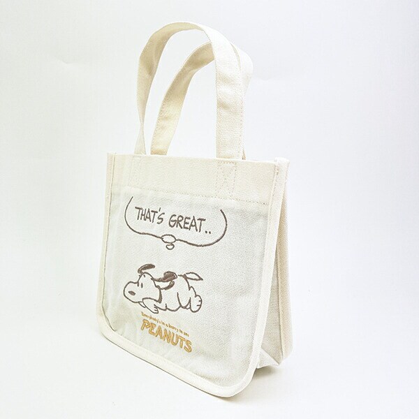 スヌーピー 刺しゅうミニトートバッグ SNOOPY