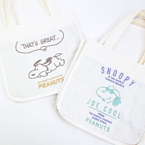 スヌーピー 刺しゅうミニトートバッグ SNOOPY