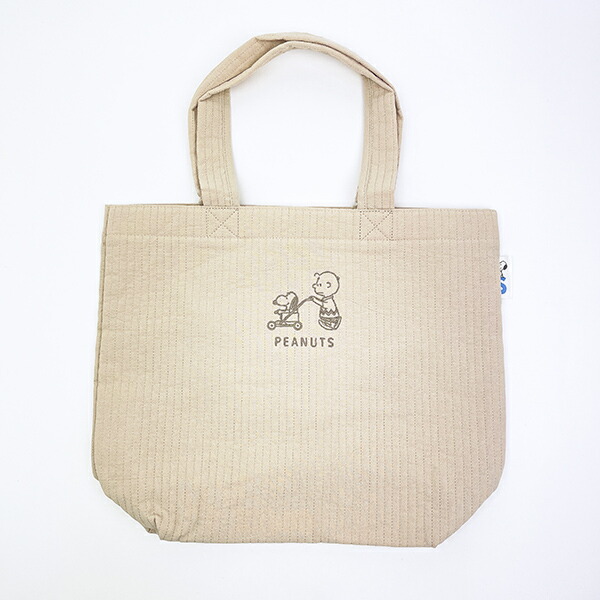 スヌーピー チャーリーブラウン トートバッグ ベージュ SNOOPY