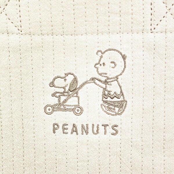 スヌーピー カート ミニレッスントートバッグ ベージュ ランチ SNOOPY