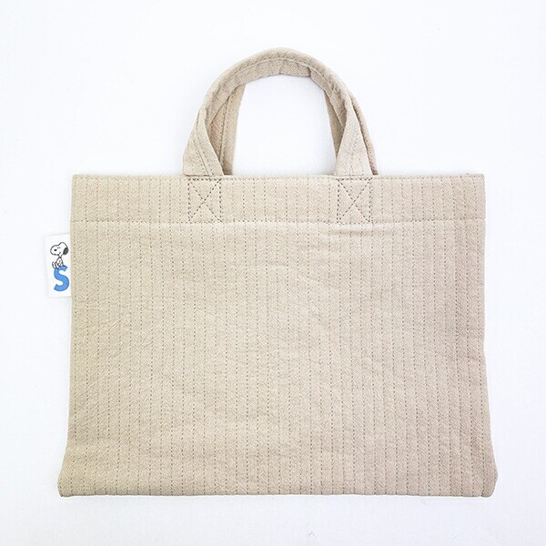 スヌーピー カート ミニレッスントートバッグ ベージュ ランチ SNOOPY