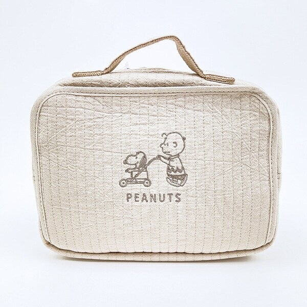 スヌーピー カート お出かけポーチ (ベージュ) 旅行 SNOOPY