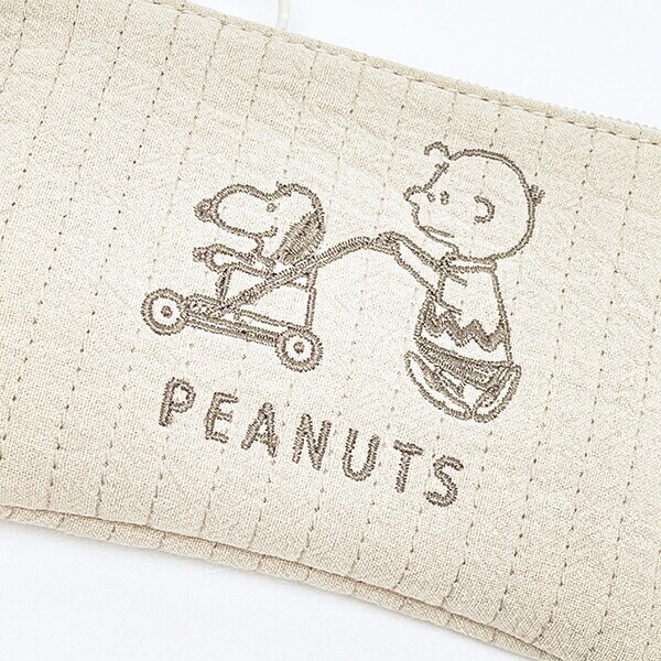 スヌーピー パスポーチ ベージュ カート SNOOPY