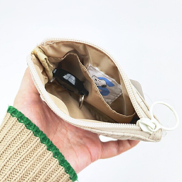 スヌーピー パスポーチ ベージュ カート SNOOPY