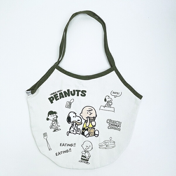 スヌーピー チャーリーブラウン バルーントートバッグ カーキ SNOOPY