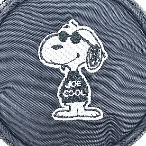 スヌーピー ジョークール アクセサリーポーチ 正面 モノトーン トラベル SNOOPY