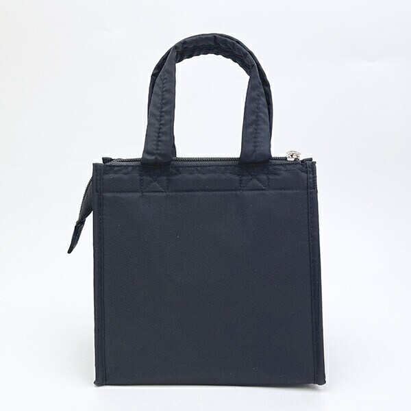 スヌーピー ジョークール 保冷 ランチトートバッグ(M) ブラック 正面モノトーン SNOOPY