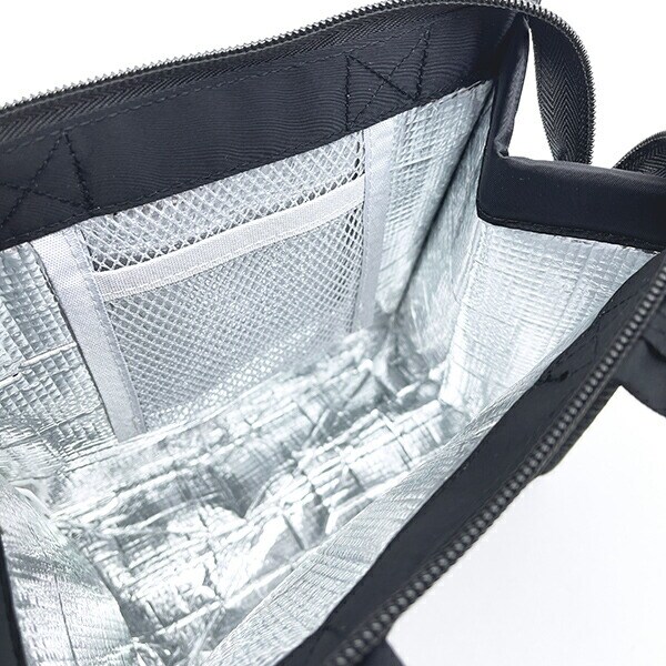 スヌーピー ジョークール 保冷 ランチトートバッグ(M) ブラック 正面モノトーン SNOOPY