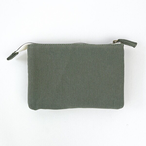 スヌーピー Loves  NATURE 3フラットポーチ グリーン 小物入れ コスメ SNOOPY