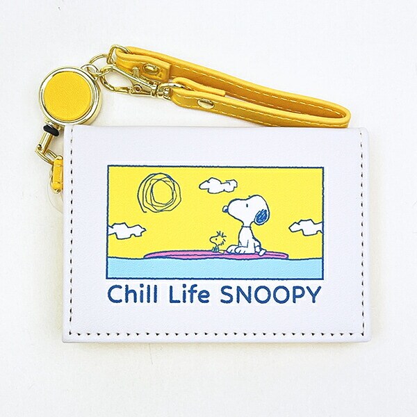 スヌーピー チルライフ  2つ折りパスケース ICカードケース SNOOPY