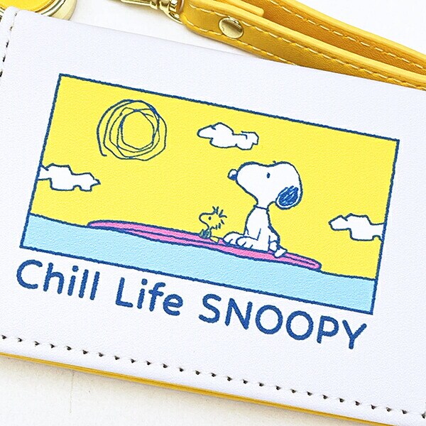 スヌーピー チルライフ  2つ折りパスケース ICカードケース SNOOPY