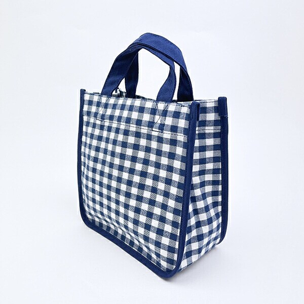スヌーピー オラフ ランチトートバッグ ネイビーチェック SNOOPY