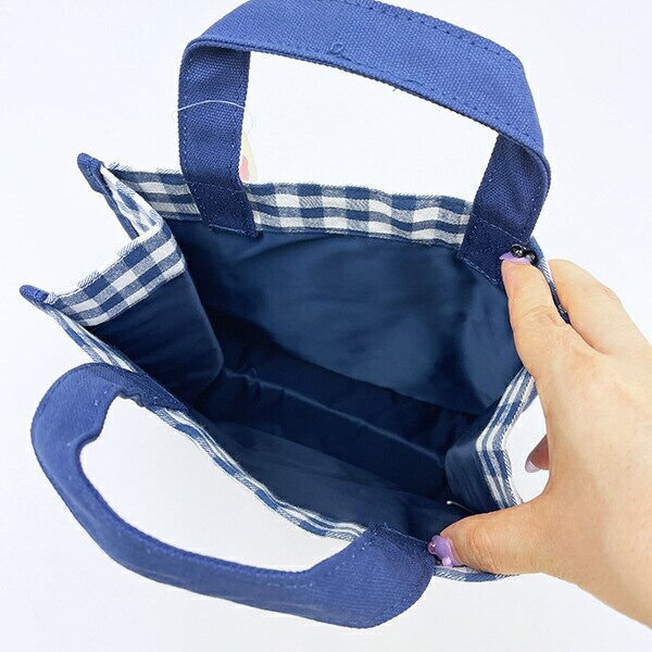 スヌーピー オラフ ランチトートバッグ ネイビーチェック SNOOPY