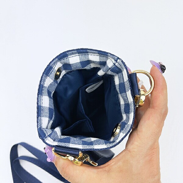 スヌーピー オラフ フラットショルダーバッグ ネイビーチェック SNOOPY