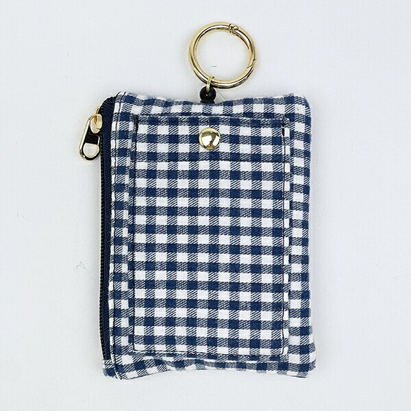 スヌーピー オラフ パスポーチ (ネイビーチェック) パスケース SNOOPY