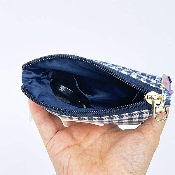 スヌーピー オラフ パスポーチ (ネイビーチェック) パスケース SNOOPY