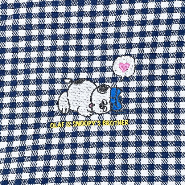 スヌーピー オラフ 巾着 ネイビーチェック SNOOPY