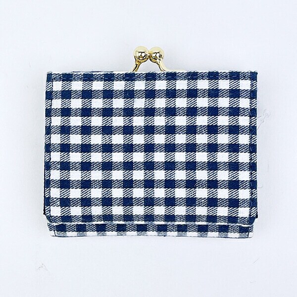 スヌーピー オラフ 三つ折り財布 ネイビーチェック SNOOPY