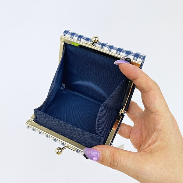 スヌーピー オラフ 三つ折り財布 ネイビーチェック SNOOPY