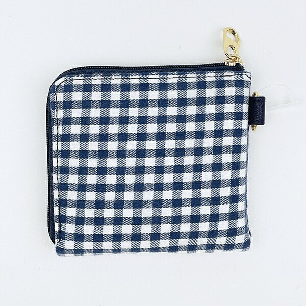 スヌーピー オラフ ミニウォレット財布 ネイビーチェック SNOOPY