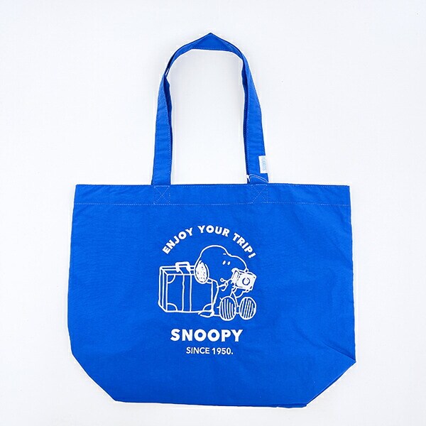 スヌーピー トートバッグ enjoy your trip ブルー SNOOPY