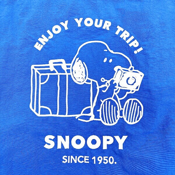 スヌーピー トートバッグ enjoy your trip ブルー SNOOPY