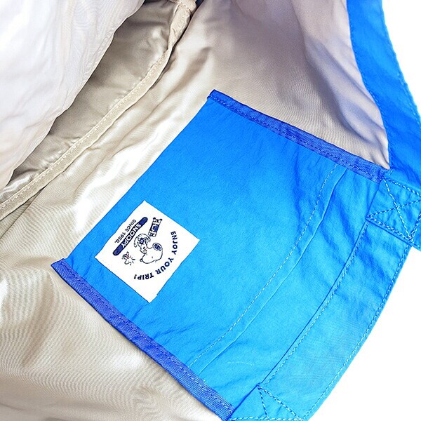 スヌーピー トートバッグ enjoy your trip ブルー SNOOPY