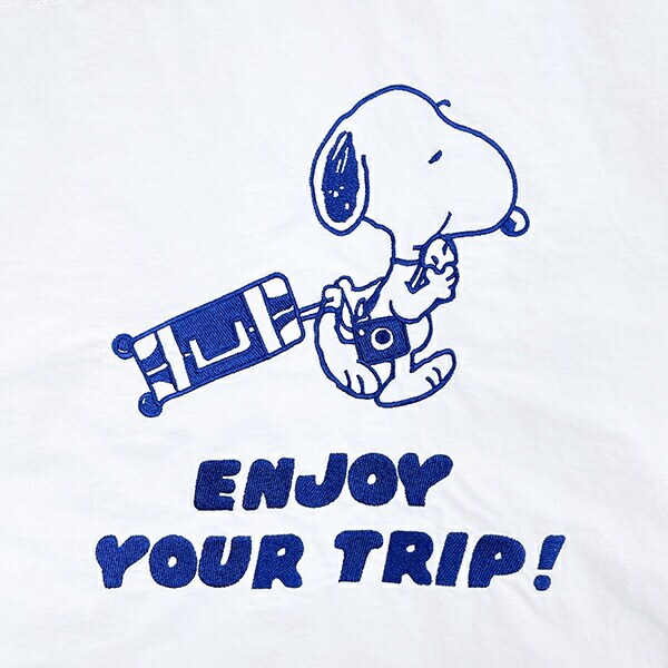 スヌーピー トートバッグ enjoy your trip ホワイト SNOOPY