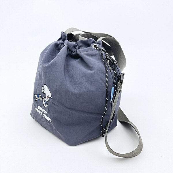 スヌーピー enjoyyourtrip 巾着ショルダーバッグ SNOOPY