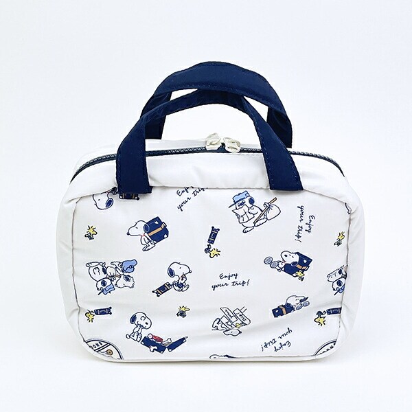 スヌーピー enjoy your trip 2WAY吊り下げポーチ SNOOPY