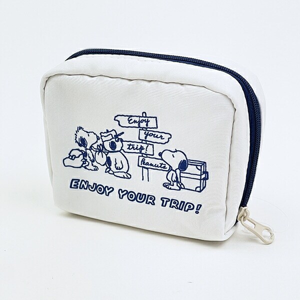 スヌーピー enjoy your trip ミニスクエアポーチ SNOOPY