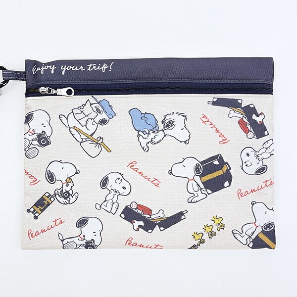 スヌーピー enjoy your trip 3連ポーチ SNOOPY