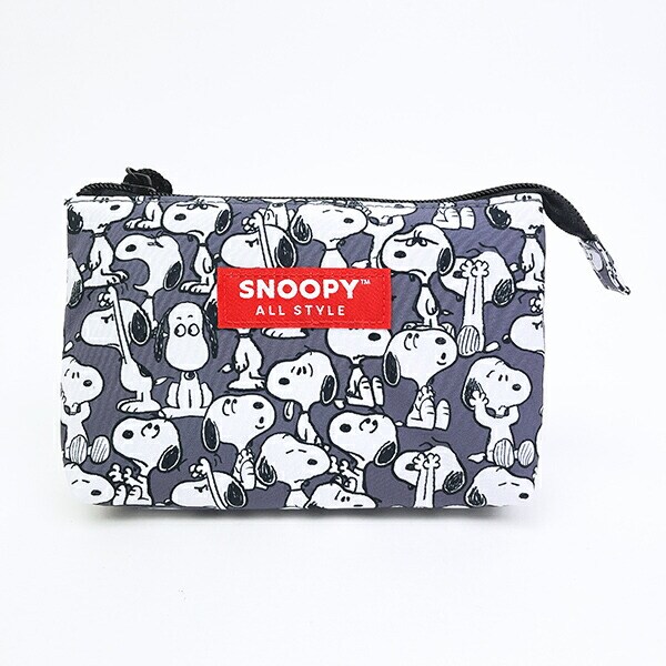 スヌーピー 3ポケットポーチ 総柄 オールスタイル SNOOPY