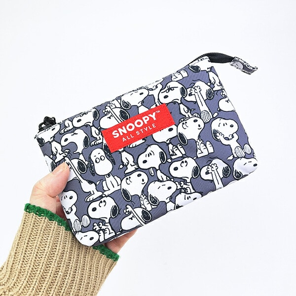 スヌーピー 3ポケットポーチ 総柄 オールスタイル SNOOPY
